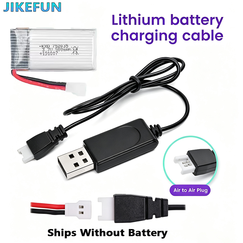 Rc Helicopter Charger - แบตเตอรี่ลิเธียมโพลิเมอร์ 3.7V พร้อมที่ชาร์จ USB สำหรับโดรน RC