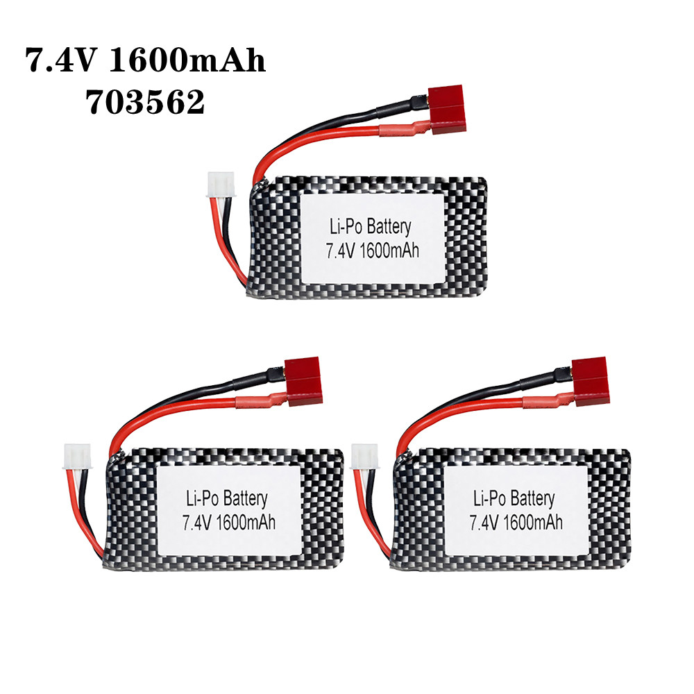 Rc Helicopter Coaxial - 1/2/3ชิ้น/ล็อต7.4V 1600Mah 703562 25C Lipo แบตเตอรี่สำหรับ9125