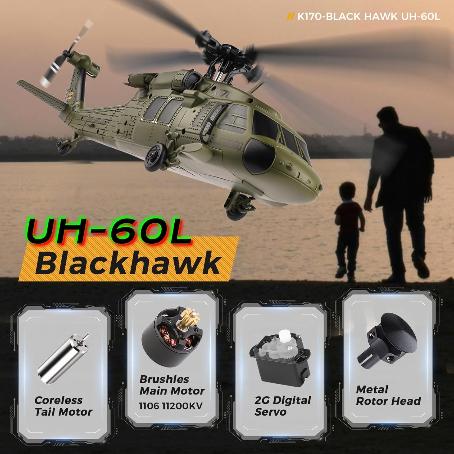 WLtoys K170 Brushless 4-CH RC  - Rc Helicopter Large บทวิจารณ์และราคา